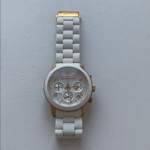 Michael Kors White & Gold watch